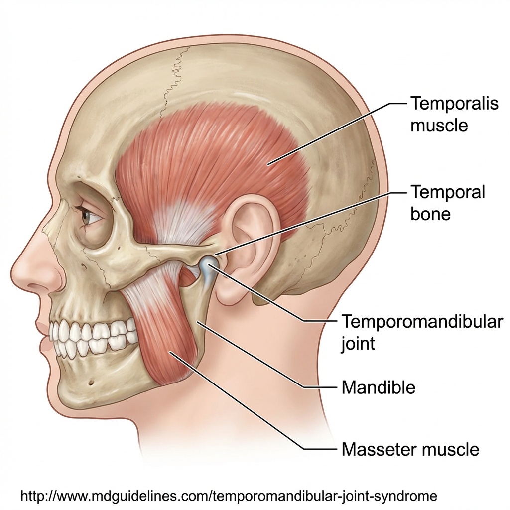 Anatomie de l'articulation temporo-mandibulaire ATM - schéma