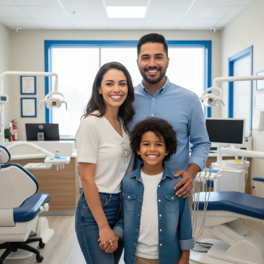 Smiling family - North Shore Orthodontic Clinic